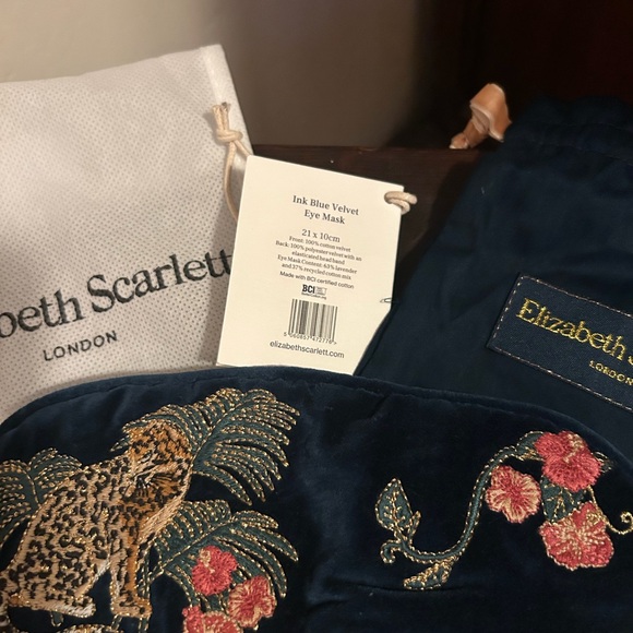 Elizabeth Scarlett Navy Blue Embroidered Face Mask - Picture 2 of 4